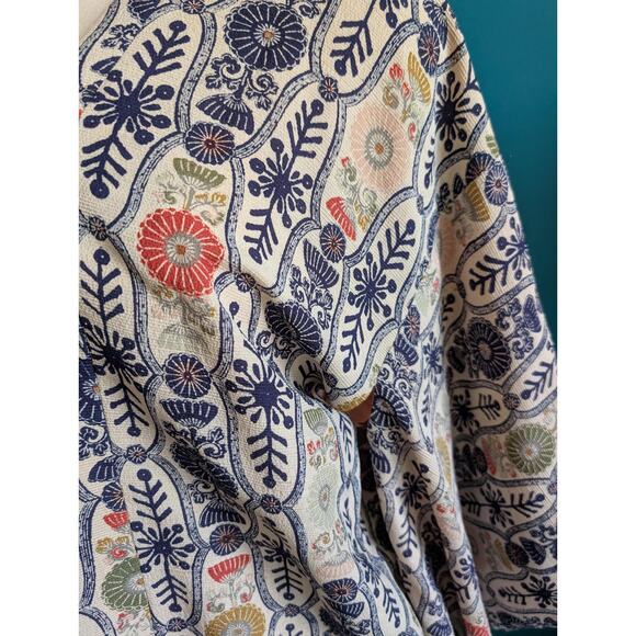 Women's Vintage Short Kimono Style Jacket Silk Size Medium Size Large - Picture 6 of 8